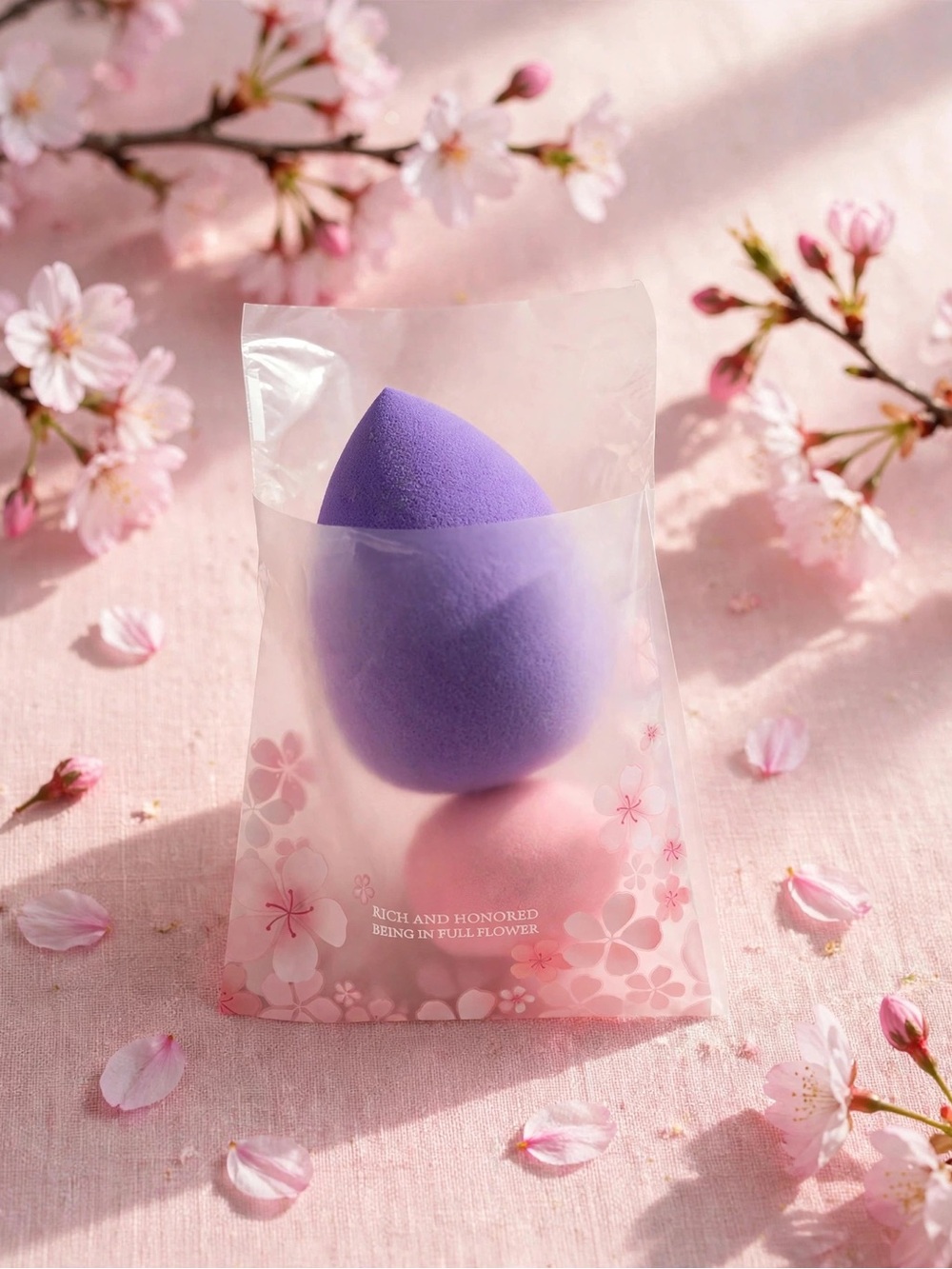 Purple and Pink Makeup Sponge Duo - Women Bath & Body